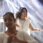 Rima Kallingal Instagram - Midnight stage rehearsals with my girls, my team 💙! @mamangamindia performing today at @anweshiwomen show. 📸 by @jaisonmadany. #artistlife #performance #performanceart