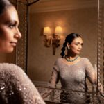 Roshni Chopra Instagram – Caption this ✨ ?
In and for @rohitgandhirahulkhanna at india couture week 
Jewels @karishma.joolry 
📸 @techjammer 
Hair @moryalalit 
Makeup @makeupbypriyanka2019 i
