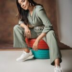 Sakshi Agarwal Instagram - Make it Simple, but Significant✨ . Concept & Styling: @beingstyl Photography : @theportraitstudio_tps Makeup: @makeupreva Hairstyle: @_ramya_makeoverartistry_ . #streetstyle #jumpsuit #basic #happyskin #happymoment Chennai, India
