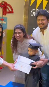 Sameera Sherief Instagram - Definitely a special day & moment in our lives. Arhaan’s Graduation Ceremony 🧑‍🎓 
@ekamearlylearning has given me the best moments n memories for life ❤️❤️❤️