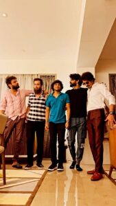 Samyuktha Shanmughanathan Instagram - Naatu nadanam with namba boys 🤗 Caption - @officialbalakrish 🤣😛💯 Thank youuuu my lovelies for coming and surprising . @jithanramesh_official @officialbalakrish @samyuktha_shan @rio.raj @somshekar_ @aajeedh_khalique @umariyazkhan . . 🎥 - LEGEND 💯❤️ @pradeepmilroy And I had to say sorry for myself that I have been an idiot this recent days . . . Sorry and love you ❤️❤️❤️