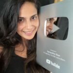 Samyuktha Shanmughanathan Instagram - Thank u for the love my people! ♥️the Silver Play button in less than 3 months 🎉🎉 To hustle hard everyday and achieve something even the smallest thing , well thats a different kind of high ! ♥️