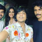 Samyuktha Shanmughanathan Instagram - Celebrating @rakshan_vj on ur new single ‘ enna vazkha da!’ Super cool video, congratulations 🎉 check it out! Link in my story 📷 @arunprasath_photography @vbzu P.S photobomber @shariqqqq777 thank you 😁