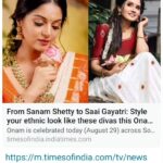 Sanam Shetty Instagram - @timesofindia @chennaitimestoi Thank you for the special mention at #1 ⭐✳️🌟 Means a lot to me and my amazing team🙏 . . . Onam team @_sindhufashions_ @rangoli_photography @rithuzmakeupartistry @sindhukruthika @sindhuelangovan06 @chennai_jazz #onam #styling #etimes #festivelook #rewarding #thankyou
