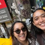 Sayani Gupta Instagram - @onehappytea told me about a real @banksy in Melbourne. Apparently very few people know about it. Most think two other that were there were destroyed & painted over by mistake. So @nitya_h & I set out on a graffiti discovery hunt and finally found itttt. Big thanks to a guide who was showing around two other people didn’t know about it either.. but once we told her, she started looking around the place and spotted it! She said this would be a huge deal for the tourists & locals. As one would imagine with him.. this one was hidden away in the most non assuming corner next to the back door of a restaurant. This alley has some of the best graffitis too. (Fifth photo onwards) I’d seen quite a few @banksy at the @mocomuseum in Amsterdam but this one’s special. We felt quite victorious! @australia #seeauatralia Melbourne, Victoria, Australia