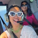 Sayani Gupta Instagram - The next day we went to the 🩵 Reef (Beauty that envelopes everything) 1. Manifesting an action film in a helicopter 2. Heart reef : very few things come close to nature being cute & grandeur at once! 3. The colours I’d only seen in a crayon box.. not even! This patch took my breath away. This video doesn’t come close to what it actually looked like. 4. I don’t cry easily. But nature gets me. My whole life flashed in front of me.. just being here in this moment. This comes closest to feeling close to the Divine. Had to take this photo as a reminder.. How far You’ve come! But I am probably still pouting 🫣 5. Spotted a Ray (how clear must the water be)! 6. 🐋 (must have seen a dozen whales with families migrating on this day) 7. Just being us! @smritikiran 8. Bruce was lovely! Said we can’t imagine how lucky we are with the weather! Apparently rarest clear days. We told him he has the best job in the world. He told us how he got here. What a story again #respect 9. Our baby heli 10. Can be at this seat for ♾️ @whitsundaysQLD @queensland @australia #seeaustralia #thisisqueensland #lovewhitsundays @intercontinentalhaymanisland #nofilterneeded