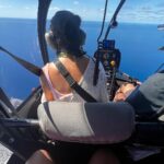 Sayani Gupta Instagram - The next day we went to the 🩵 Reef (Beauty that envelopes everything) 1. Manifesting an action film in a helicopter 2. Heart reef : very few things come close to nature being cute & grandeur at once! 3. The colours I’d only seen in a crayon box.. not even! This patch took my breath away. This video doesn’t come close to what it actually looked like. 4. I don’t cry easily. But nature gets me. My whole life flashed in front of me.. just being here in this moment. This comes closest to feeling close to the Divine. Had to take this photo as a reminder.. How far You’ve come! But I am probably still pouting 🫣 5. Spotted a Ray (how clear must the water be)! 6. 🐋 (must have seen a dozen whales with families migrating on this day) 7. Just being us! @smritikiran 8. Bruce was lovely! Said we can’t imagine how lucky we are with the weather! Apparently rarest clear days. We told him he has the best job in the world. He told us how he got here. What a story again #respect 9. Our baby heli 10. Can be at this seat for ♾️ @whitsundaysQLD @queensland @australia #seeaustralia #thisisqueensland #lovewhitsundays @intercontinentalhaymanisland #nofilterneeded