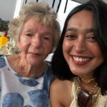Sayani Gupta Instagram - Meet Audrey & Murray. Both 97. We met them on the Sunset cruise at Hayman. We noticed them &@smritikiran expressed how cute they were. As the 🛥️ took off I couldn’t help go say hi. And the rest is History. So A&M went to school together since they were 4..when he would carry her books for her. They were friends.. (I asked if Murray had a crush on Audrey to which she quickly quipped & said Oh YES!) she knew he liked her and of course there was an understanding. After school and beginning of collage Murray had to go for the War(WWll), he was in the navy. While he was away.. Audrey got married to another man. He came back after the war and married someone else too. They both had children with their respective partners. But kept in touch.Later they both lost their partners. One day Audrey was coming out of her house and a bike came and stood in front of her. On it was a man with 🪖& 🕶️ . She couldn’t see his face & told him why he would stop in front of her this way. As he took out his helmet, he said.. ‘Audrey, you don’t recognise me? It’s Murray!’ She couldn’t believe her eyes. They rekindled their friendship. And sometime later Murray moved in with her. They started dating 6 years ago and got married one and half years ago. Now they live in her house (not his mansion) &travel together. While Murray struggles to remember things (Audrey is sharp), She struggles to walk (Murray wheels her around). It’s the perfect Companionship. I told her how fitting her name was.. Audrey (like Hepburn)! She said ‘You have beautiful hair’. To which Murray added.. ‘Oh Darling! Just the hair! I am sitting here wondering how many marriage proposals she would get in a day!’ Audrey and I slightly choked!😂 As we spoke about other worldly things like kids & disappointments & ailments & coral reefs.. Audrey asked me if I were married & had children.. I told her I wasn’t. So she held both my hands and said.. ‘here’s to finding Mr.Right!’ (Now from their story Mr.R may come when I am 90.. who knows). But as the Sun went down & I had made new friends.. I was reminded of how unexpectedly beautiful life turns out if you let it perhaps! A&M is now, my fav love story. 🤍🤍