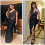Sherin Instagram - Black saree or dress? #dress #saree #black #sherin #biggbosstamil
