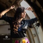 Sherin Instagram - There were, in fact, snakes on this plane 😓 Photographer - @crackjackphotography Costumes - @labelswarupa Makeup - @jiyamakeupartistry Hair - @mani_stylist_ Jewellery - @rajianand #sherin #cookwithcomali #cookuwithcomali #vijaytv #fashion #styling #travel #love #cooking EVP Film City