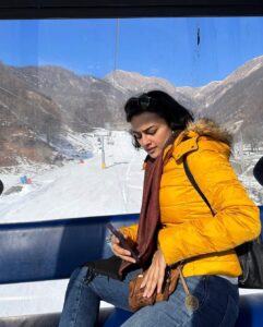 Shraddha Srinath Instagram - Azeri people are the nicest. Especially the waiters. They’ll coax you into ordering two bottles of wine and two desserts too, flashing their best smiles and speaking in their best broken English. But no one ever complained of having too much wine or dessert right? Don’t answer that. Ate an excellent Azeri meal and Russian meal. So many beautiful restaurants! Cats. Soooooo many cats. Some friendly, some unbothered. I guess those are the only two categories of cats there are. The outskirts of Baku looks very soviet and cold, but you enter the city and it is so full of life and so charming. Lovely large parks, coffee shops, huge promenade, cobbled roads and sidewalks. Cops everywhere and I mean EVERYWHERE, and so helpful too. Our driver to Gabala fought the Azerbaijan-Armenia war 2 years ago and proudly showed off his medals and certificates. Azerbaijani men have to undergo compulsory military training after the age of 18 it seems. Anyway. I played music off my phone on our way back to the hotel and between ‘dil ko tumse pyar hua’ and ‘Ondra renda asaigal’ he loved the latter. His verdict, not mine. Also saw parts of the Baku street circuit. My airport taxi guy asked if I knew Azerbaijani and when I said no he wanted to chat with me using google translate while zipping on the highway. No thanks, I said in English. I think he understood. 

The second photo is my reaction to blue cheese. You should know how I react to blue cheese. 
F1 fans do you recognise the turn in the 3rd photo???? Can’t wait for the season to beginnnnn. 

Photos by @rohitsabu