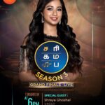 Shreya Ghoshal Instagram - Melody-Queen @shreyaghoshal Live-ah வராங்க.. இனி sollavaa venum.! 😍 SaReGaMaPa Season 3 | Grand Finale Live | 18 Jun'23, Sunday 6PM. #Saregamapa #SaregamapaTamil #VijayPrakash #Srinivas #Karthick #Archana #Ramyanambeesan #SathishAndBand #shreyaghoshal #GrandFinale #ZeeTamil