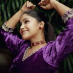 Shritha Sivadas Instagram - 💜💜💜 📸 : @kunjippaaru MUAH: @jo_makeup_artist Styling: @stylestoriesbypriyanka Outfit : @calico__boutique Jewellery: @meralda.jewels #instagram #instagood #instadaily #purple #purplelove #photooftheday #photo #photography