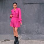 Shriya Pilgaonkar Instagram - Harajuku core ☂️ Styled by: @yuktisodha Photographs: @mourya Hair & Make up: @makeupwali Outfit: @studiomoonray Jewelery: @ishhaara Boots: @londonrag_in #barbiecore