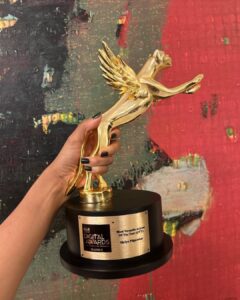 Shriya Pilgaonkar Instagram - As actors , our greatest privilege is that we get to live many lives in one lifetime . ⭐️

Thank you @iwmbuzz 
 for the ‘Most Versatile Actress of the year (OTT)‘ Award ♥️

I do my best to not give people a chance to box me & I hope to keep surprising my audience with different characters. Aur Bahut kaam karna baaki hai..😊

This is for Kashaf ( Guilty Minds ) , Radha ( The Broken News) & Madhu ( Taaza Khabar). Grateful for these incredible teams that I’ve had a chance to collaborate with 🫶🏼

Glam team ✔️🖤

Styling: @yuktisodha
Photographer: @palashsverma
Hair: @darshana.mule 
Make up: Ravindra Jadhav
Outfit: @lableankitajain
Jewellery: @misho_designs @timelessjewelsby_s
Shoes: @londonrag_in

#IWMBuzzDigitalAwards2023