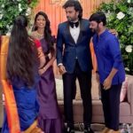 Snehan Instagram - Darling couples @ashokselvan @keerthipandian wedding reception 🌿💐 Amazing Aari work blouse @hemalochini 👚 Lovely meet #arunpandian sir #Manigandan #aananthraj sir #bhakyaraj sir #poornima bhakyaraj amma #ashokselvan #keerthipandian #love #marrage #peace #life