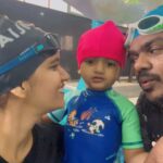 Sridevi Ashok Instagram - Weekend vibes 🫶 Happy Weekend ❤️ @ashok_chintala @sitara_chintala #srideviashok #weekendvibes #familytime #babyswimming