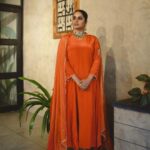 Surabhi Lakshmi Instagram - The joy of dressing classy is an art. Wearing beautiful Anarkali suit from : @labeljasminbasheer Styling: @rashmimuraleedharan Hair&makeup: @amal_ajithkumar Photography: @merin__georg special thanks: @reshma_ravindran___