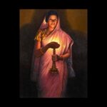 Swathi Reddy Instagram - Gita from “Glow Of Hope”. Gita was 14 when her father saw her walking with diyas on a Diwali night and was inspired to paint this. Also, recreating this was monster work. Be kind to team @sruvamstudios guys. They spent hours trying to recreate the tricky game of shadows and light and @maneesh_katam for MUA The last of the old school girl :) S L Haldankar