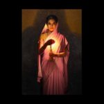 Swathi Reddy Instagram - Gita from “Glow Of Hope”. Gita was 14 when her father saw her walking with diyas on a Diwali night and was inspired to paint this. Also, recreating this was monster work. Be kind to team @sruvamstudios guys. They spent hours trying to recreate the tricky game of shadows and light and @maneesh_katam for MUA The last of the old school girl :) S L Haldankar