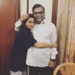 Swathi Reddy Instagram - Peddananna. Sometimes late in the night when it’s really quiet, I can hear him singing with passion. One such night I realised it’s been 15 years he and family moved in next door and I didn’t have a single picture with just him and I. I jumped out of bed when dawn hit, brushed and ran and hugged him. We had some chai, spoke for hours like we do and peddamma took this picture. In this crazy world, and even more intense industry, he has been the lotus in the pond. Through his songs and conversations he has kept me and others afloat. The universe has been partial by sending him so near so God can speak through him to me directly. The first day I met him, standing between furniture and piles of boxes filled with many awards, he told me not to call him Shastri Garu but only Peddananna and some things stay❤️