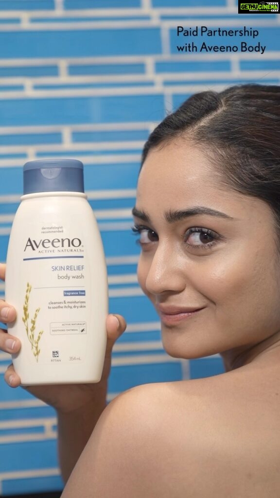 Tridha Choudhury Instagram - #ad Just like you, your skin deserves only the best! 💙Pamper it with the Aveeno Skin Relief Body Wash and Lotion @aveenoindia 💙 Made with a unique formula combined with Natural Oatmeal, these products help to soothe dry, itchy skin all day long! 🛀🏻 Give your skin some extra loving, #SayAveenoToSensitiveSkin today! 💙 *Basis clinical study, July 2011 #skincarecommunity #bodycareroutine #bodycarecollection #bodycare #loveyourbody #loveyourskin #loveyourskinagain