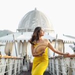 Tridha Choudhury Instagram - When asked who is more mature among the two.... He said, She is, because she handles the worst in me.”💛 And she said, “He is, because he handles the kid in me. Love is all about mutual efforts, understanding and care 💛 Outfit @ateliersoares Styled by @intriguelook 💛 #travelwithtridha #hotelsoftheworld #hotelsandresorts #beautifulhotels #luxuryhotels #luxuryhotelsworld #travelcommunity The Leela Palace Udaipur