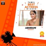 Abhirami Venkatachalam Instagram - Firstly I would like to thank my whole team and my coactors , without them this would have been impossible 🙏🏼 @balaji_krish18 my director my buddy thanks for believing in me 🙏🏼🙏🏼🙏🏼 swasam is too special for me ... @iam_arjun.raam you were such an amazing coartist thanks for being so supportive....♥️ @mrkrrish machi I still remember our montage shots ..., how funny it was for us ... sirichu sethom... on the whole m extremely happy we bagged the best actress award and of course my lovely fam and all beloved good hearted ones who voted for me and made this possible 🤗🤗🤗 #shortfilm #awards #swasam #special #closeto #heart #team #work #film #actor #life #positive #vibe #gods #blessings #gratitude #fam #love #nohate #hardwork #nevergiveup #abhirami #abhiramivenkatachalam #motivate