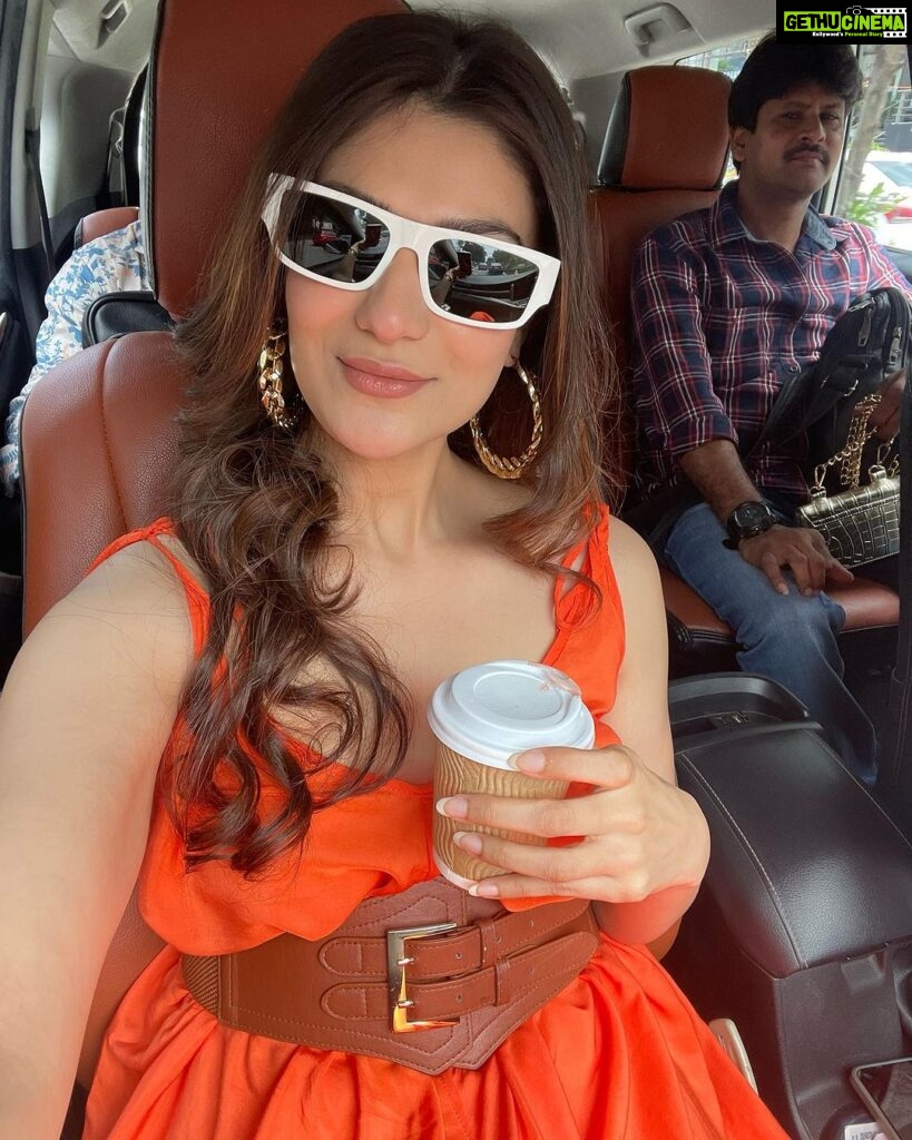 Aditi Gautam Instagram - A day filled with coffee and interviews! Can’t wait for you guys to watch #athidhi on 19th sept only on @disneyplushstel @disneyplushotstar . . . . . . . #interview #coffee #morning Hyderabad