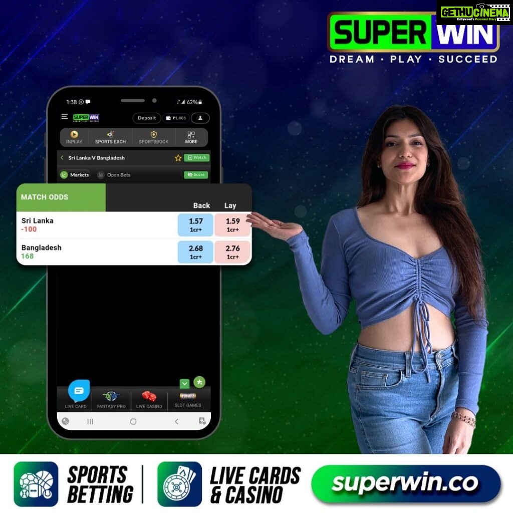 Aditi Gautam Instagram - Use Affiliate Code ADITI300 for a 350% first and 50% second deposit bonus 🌟 The 2nd Match of the Super Four between Sri Lanka and Bangladesh is here! Join SUPERWIN today to get a FREE Rs.1000 bet upon sign-up instantly credited to your wallet (limited-time offer) and a 15% referral bonus on every deposit your friend makes! 🤑💥 Grab this amazing offer now – it's time to play, win, and conquer with SUPERWIN! 🏆💰 #SUPERWIN #Asiacup #2023 Asiacup #SLvBAN #BanvSL #playandwin #play2win #freeoffer #signup #Cricket #Football #Tennis #CardGames #LiveCasino #WinBig #BestOdds #SportsOdds #CashInPlay #PlaytoWin #PlaySmart #PremiumSports #OnlineGaming #PlayWithSUPERWIN #JackpotAlert #WinningStreak #liveaction