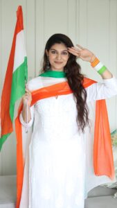 Aditi Gautam Instagram - Happy 77th Independence Day! Jai Hind 🇮🇳 
.
.
.
.
.
.
.
.
.
.
.
#reels #reelitfeelit #tiranga #deshbhakti #15august #indianarmylovers #independenceday #hinduculture #beautifulindia #iloveindia