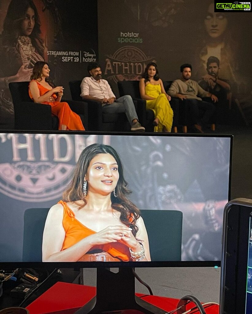 Aditi Gautam Instagram - A day filled with coffee and interviews! Can’t wait for you guys to watch #athidhi on 19th sept only on @disneyplushstel @disneyplushotstar . . . . . . . #interview #coffee #morning Hyderabad