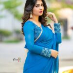 Aditi Prabhudeva Instagram - 💙 . . 📸 @rainbow_photography_official 🥻@pvdesignerstudio @bhanushetty_makeoverartistry