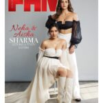 Aisha Sharma Instagram - The Slaying Duo. @fhmindia Editor: @nitin.ax Fashion editor and stylist: @suchita_tish Asst. : @mehaknirh Photographer : @trishasarang Makeup: @priyankachourasia342 Hair: @tinamukharjee_official Shoot designed and managed by:@ suchita_tish PR Agency : @hypenq_pr Outfit deets : On Neha Top:-@labelmannatgupta Skirt:-@ranbirmukherjeeofficial Boots:-@saintgworld Earpiece:-@anaquajewels On Aisha Outfit:-@labelmannatgupta Heels:-@monrowshoes Jewelery:-@swarovski #sharmasisters