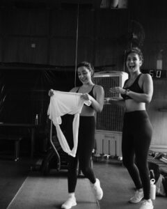 Aisha Sharma Instagram - Around neha I am bouncing off the walls like a kid who’s eaten too much sugar 😆🤓 . That’s us #sharmasisters @nehasharmaofficial 📸 - @mikedesir #blacknwhite #photograph #siblings #bestfriends #bestie #ﬁtness
