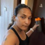 Aishwarya R. Dhanush Instagram - Workout after ten days ! When it all gets blur …workout’s done right for sure ☑️ 💪🏼! #getitdonewheneveryoucan #workingonself