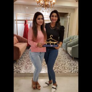 Akshara Reddy Instagram - My darling Ruby.. one of the main reasons to get this award!! love u @rubyafroz80  @_.rubeenavogueofficial._