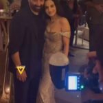 Ameesha Patel Instagram - Posted @withregram • @viralbhayani These 2 are simply magical.. Tara with his sakina at Tara’s grand success party last evening #ameeshapatel #sunnydeol #gadar2 #ameeshapatelphotoshoot