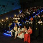 Amrita Rao Instagram - Aaj Raksha Bandhan Hain.... Magar Hamari Desh ki Joh Rakhaha Kartey Hai unko Hamara Koti Koti Pranam ! Above are the Beautiful pics from the 15th August event. We are grateful to NMIC for choosing us to unveil their new Artwork Its a Temple for Cinema Lovers & Students of Cinema MUST VISIT #rakshabandhan #happyrakshabandhan National Museum of Indian Cinema