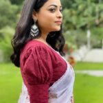 Anjali Rao Instagram - Thank you for sending this attire and ear rings ❤️ Saree : @amora.therealelegance Ear rings : @titli_collections And Thank you for clicking good pics buddy @arungraghavan 😁 #postoftheday #picoftheday #instagood #instagram #instapic #saree #fashionstyle #fashionblogger #viral #viralpost