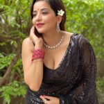 Antara Biswas Instagram - ♠️♣️…. Black… Styled by : @stylingcityy Wearing: @readiprintfashions @indianweddingsaree