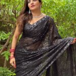 Antara Biswas Instagram - ♠️♣️…. Black… Styled by : @stylingcityy Wearing: @readiprintfashions @indianweddingsaree