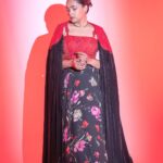 Anupama Gowda Instagram - Addicted to black and some red 😜 Outfit : @kalasthreebytejaswinikranthi Styling : @tejukranthi @khushi_jagadisha Neck piece : Gifted PC: @raghavstudios Bangalore, India