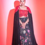 Anupama Gowda Instagram - Addicted to black and some red 😜 Outfit : @kalasthreebytejaswinikranthi Styling : @tejukranthi @khushi_jagadisha Neck piece : Gifted PC: @raghavstudios Bangalore, India