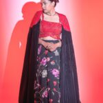 Anupama Gowda Instagram - Addicted to black and some red 😜 Outfit : @kalasthreebytejaswinikranthi Styling : @tejukranthi @khushi_jagadisha Neck piece : Gifted PC: @raghavstudios Bangalore, India