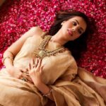 Anusmriti Sarkar Instagram - Sometimes it’s ok to feel lost in your own world ✨🧿🧿 Brand- @aashirwad.jewels 📸 @pradhumna.sharma @ravipahujaphotography54 Style - @stylethesapien MUA- @itoria_makeup_hairdesigns Outfit- @ashfaqueahmaddesignstudio #jewellery #picoftheday #shooting #weekend #friday #picture #as #anusmriti #anusmritisarkar #rose #petals