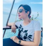 Anusmriti Sarkar Instagram - Chilling with the magical sunset 💕🧿🧿 #yacht #sunset #blue #sky #nature #love #flowers #holiday #vibes #yachtlife #holiday #chilling #as #anusmriti #anusmritisarkar #krabi #thailand Krabi, Thailand