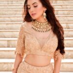 Anusmriti Sarkar Instagram - Shining bright with the beautiful designer jewels by @aashirwad.jewels ✨🧿🧿 📸 @pradhumna.sharma @ravipahujaphotography54 Style @stylethesapien Outfit @swishbossofficial MUA @itoria_makeup_hairdesigns #jewellery #beautiful #polkijewellery #tajmahal #shooting #design #as #anusmriti #anusmritisarkar