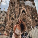 Anveshi Jain Instagram – La Sagrada Família , Barcelona is beautiful but still incomplete! 
The estimated year of completion is 2026, marking the 100th year of Gaudi’s death. When completed in 2026, Sagrada Familia would have taken ten times longer than the Great pyramids, 123 years more than the Taj Mahal, and 50 years more than the Great Wall of China to be constructed. La Sagrada Família, Barcelona