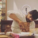Archana Shastry Instagram - Matti Ganesha , Eco friendly Ganesha by Jaggi in the making 👏🏻#ganeshchaturthi #archanashastry